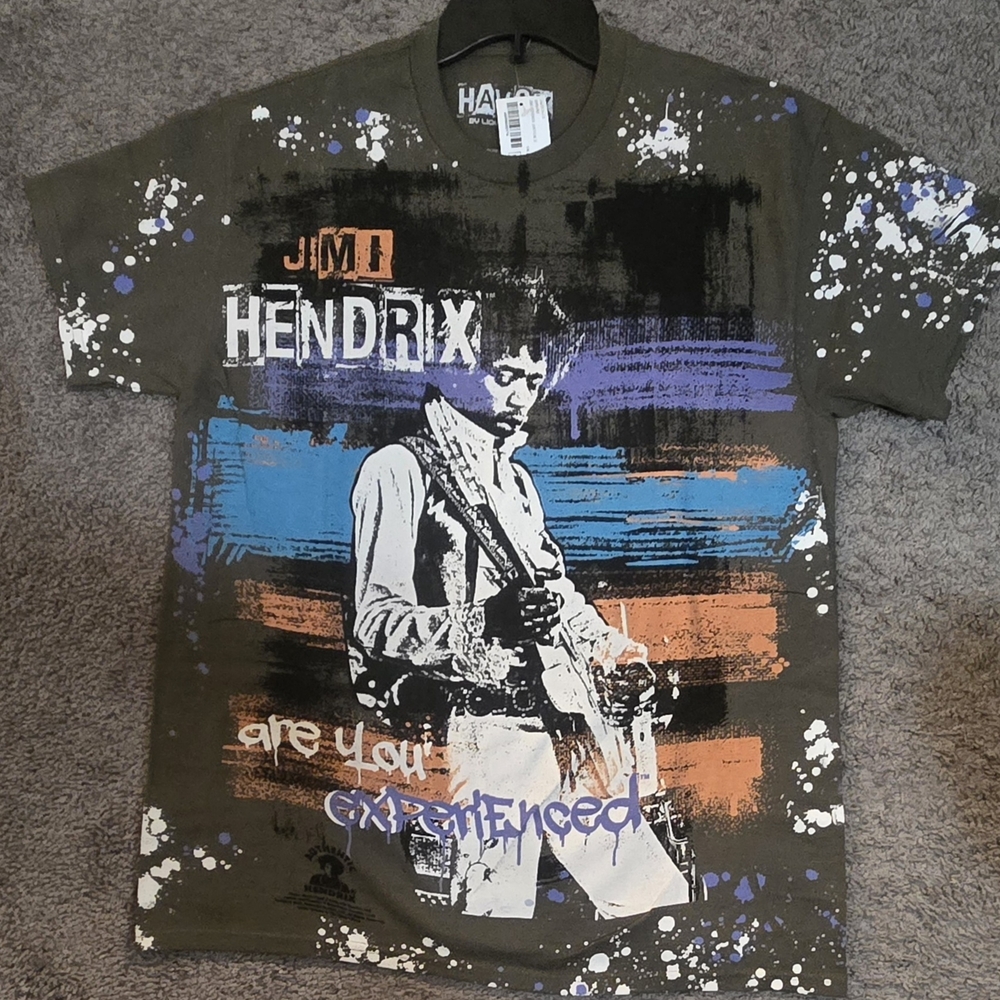 Jimi Hendrix Graphic Tee - Olive Green